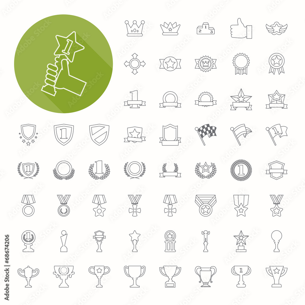 Prizes & Awards icons , thin icon design Prizes & Awards icons , thin icon design