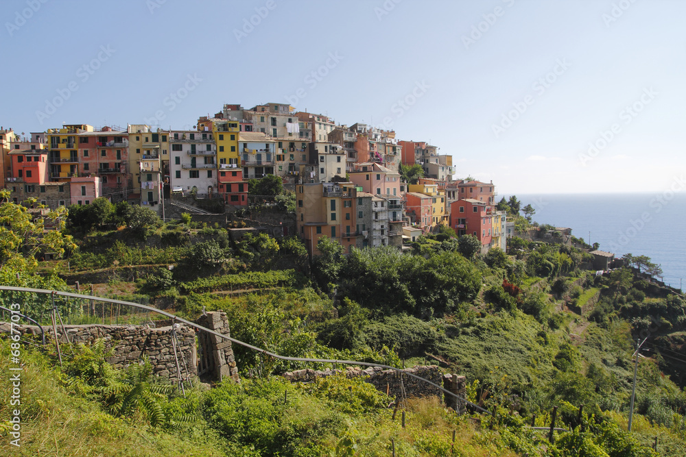 Village of Corniglia, at Cinque Terre, Italy