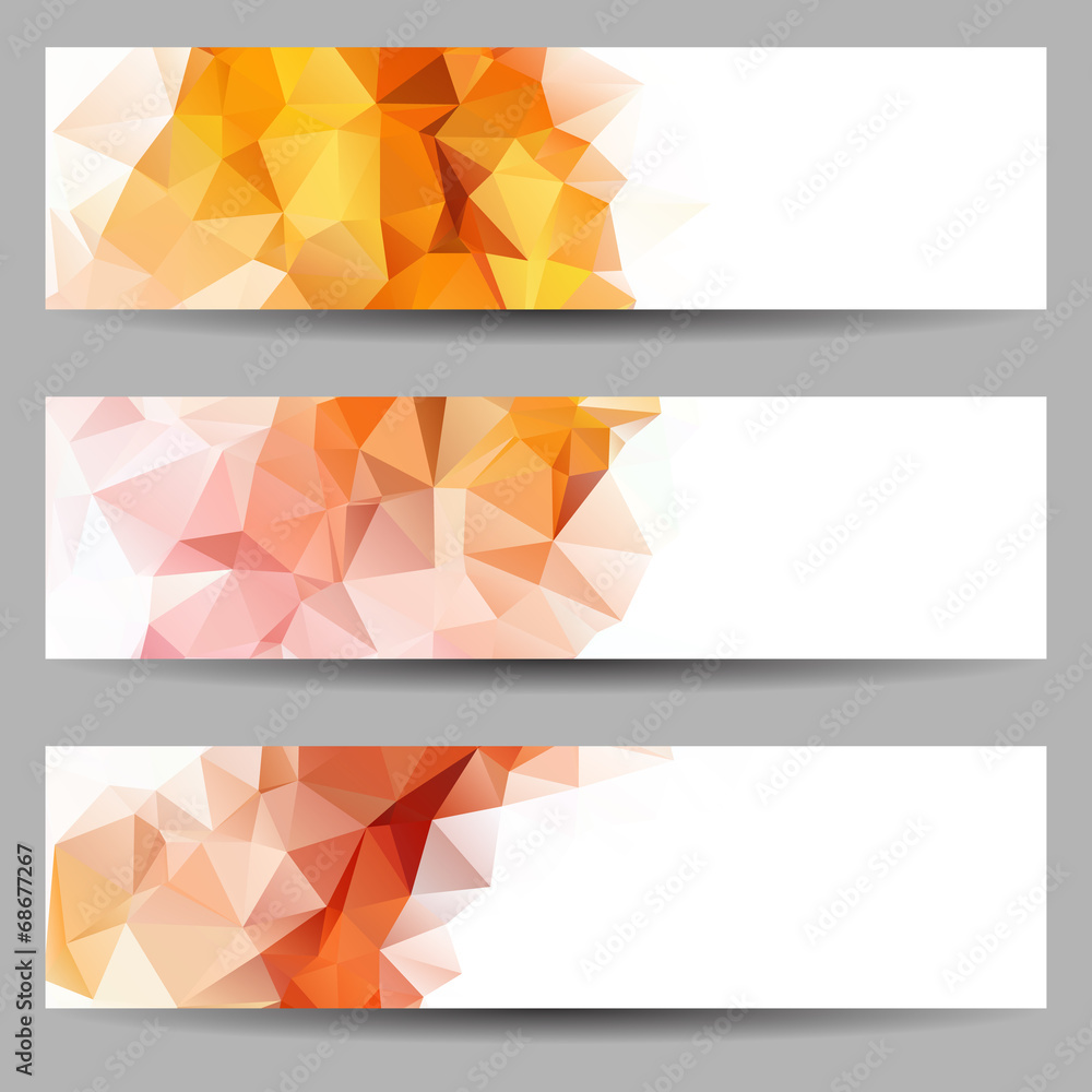 Set of banners with abstract triangles Set of banners with abstract triangles