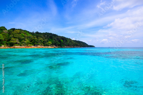 Beach of tropical crystal clear sea, Tachai island, Andaman, Tha © borilove