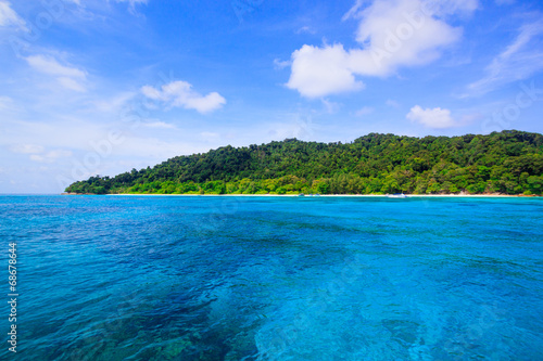 Beach of tropical crystal clear sea  Tachai island  Andaman  Tha