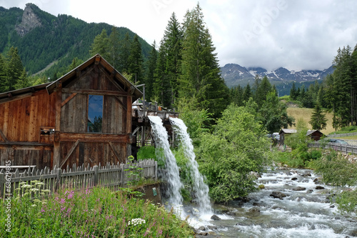 reißender Bach im Ultental, Südtirol photo