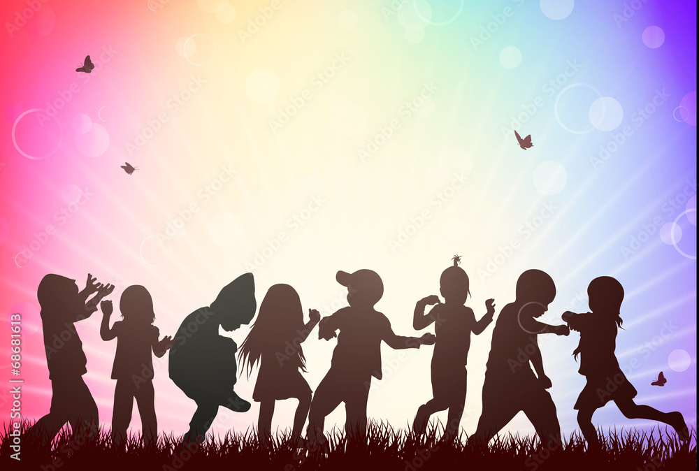 Children silhouettes Children silhouettes
