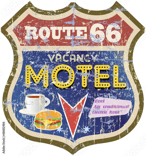 retro route 66 Motel sign,vector eps