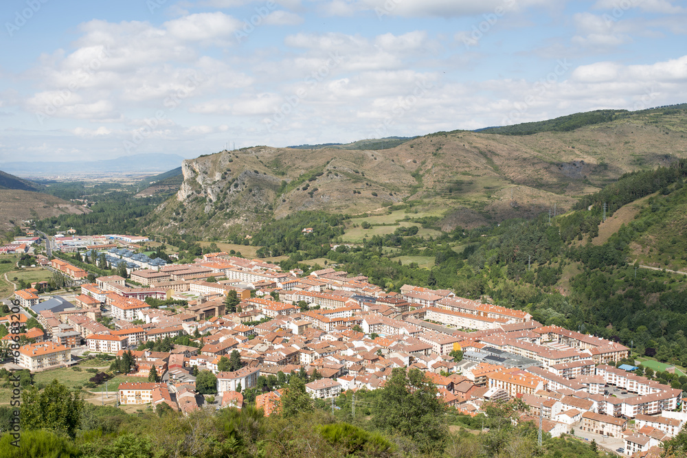 Views of Ezcaray village in La Rioja, Spain.