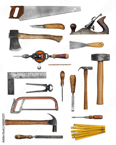 Old carpenter hand tools