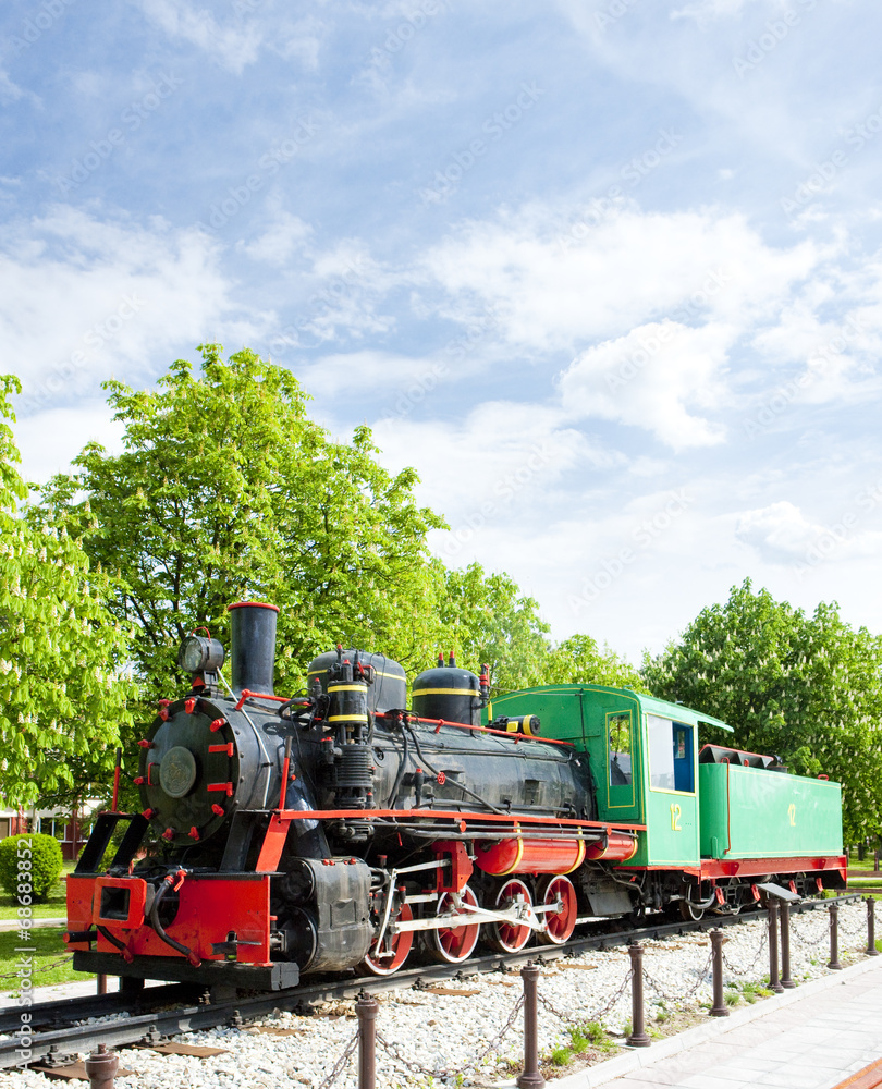 Naklejka premium steam locomotive, Kostolac, Serbia