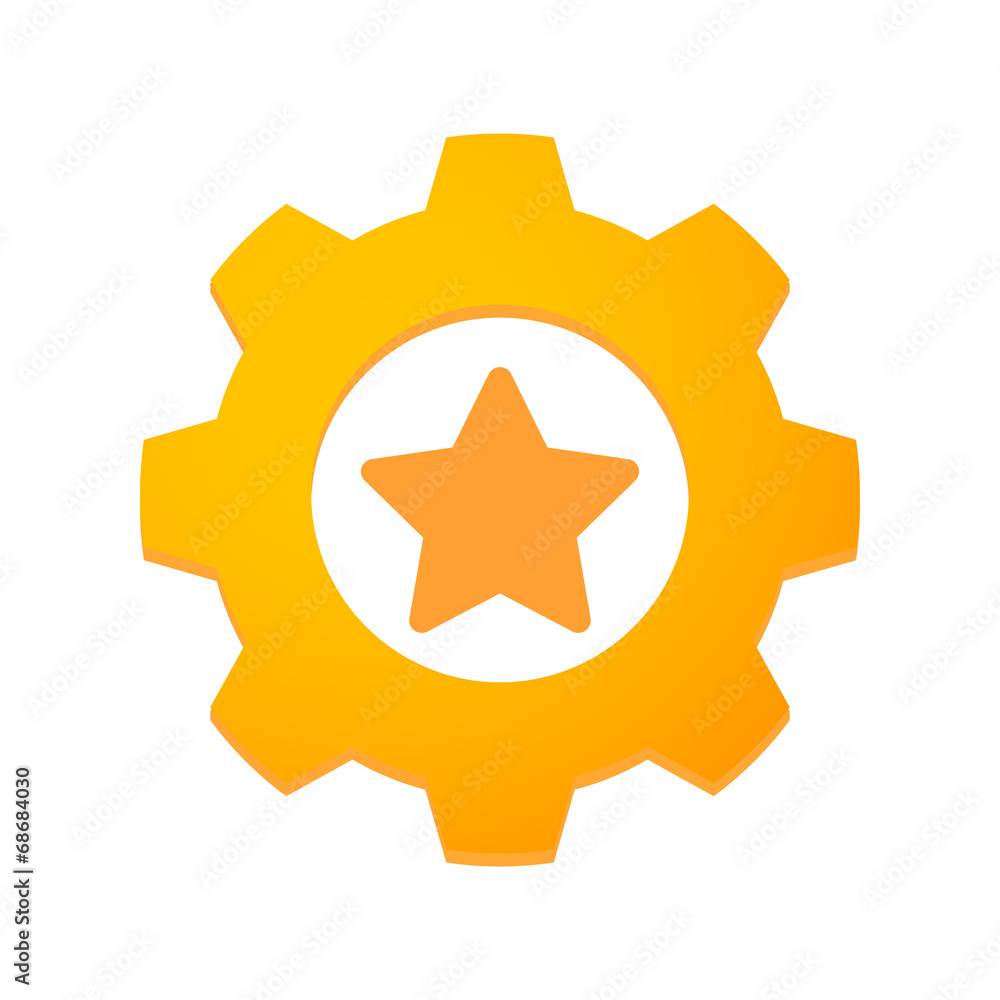 Gear with a star