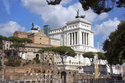 monument of Vittorio Emanuele and Roman Forum  Rome