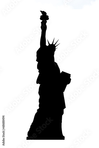 Freiheitsstatue als Silhouette