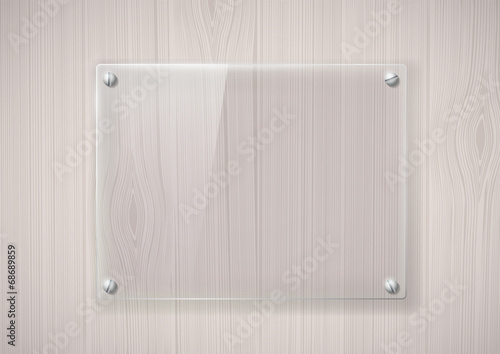 glass frame on a wooden surface