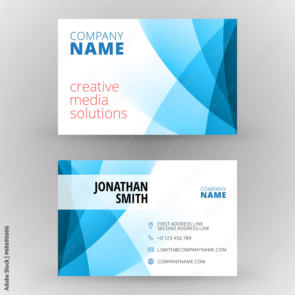 Creative business card vector design print template Creative business card vector design print template