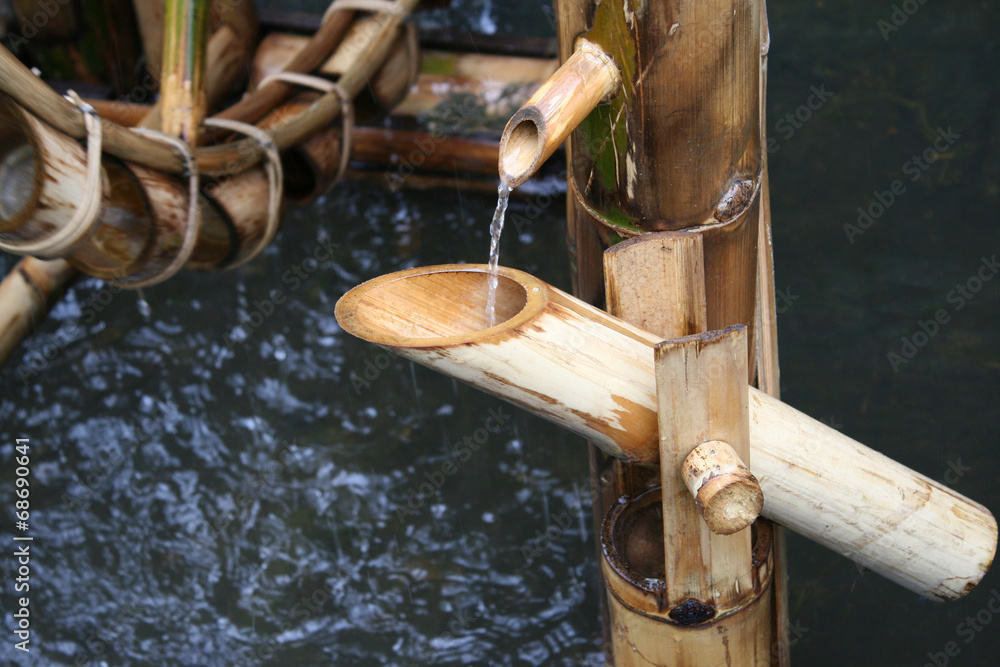 wheel bamboo turbine use water
