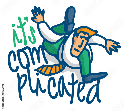 It’s complicated cartoon sign