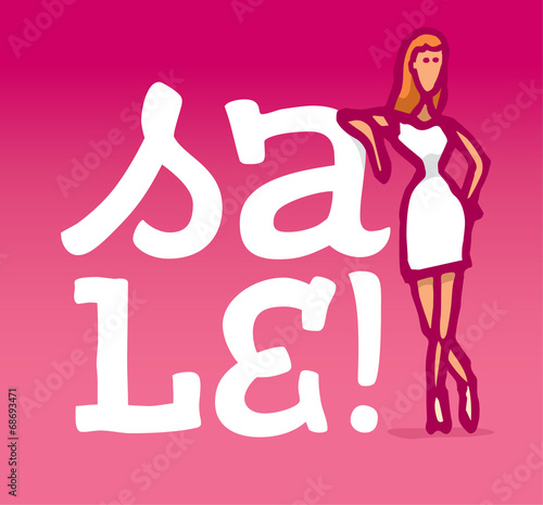 Woman ready for a big sale