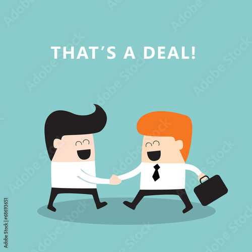 Business people shaking hands Businessmen making a deal concept