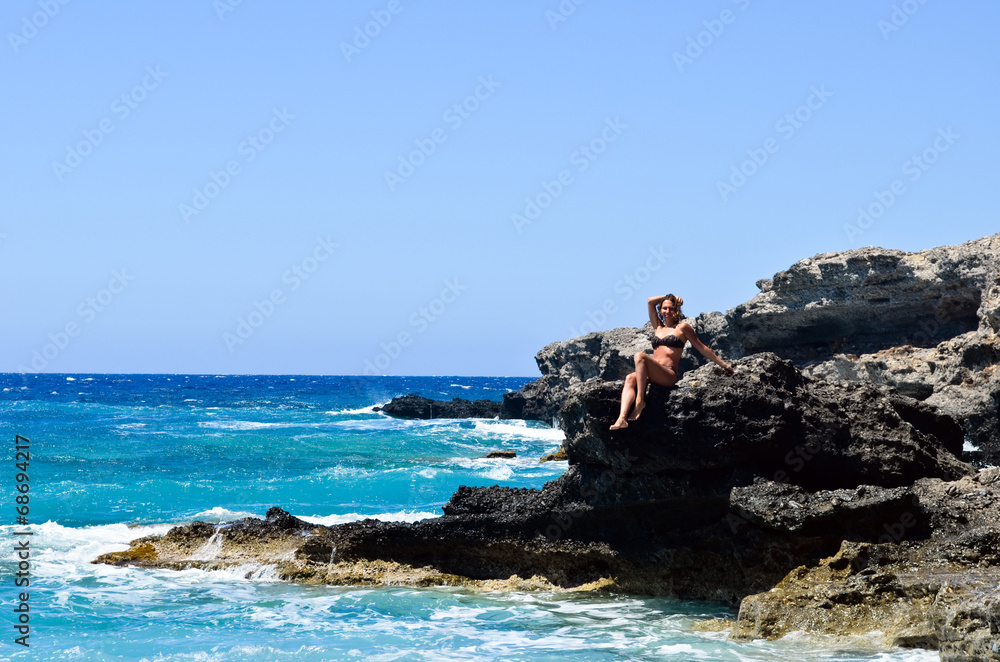 Girl on the rock Girl on the rock