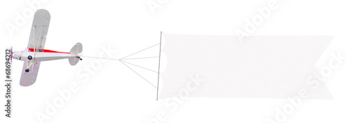 Single engine plane with banner