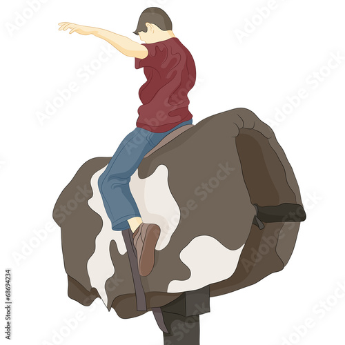 Bull Riding Man