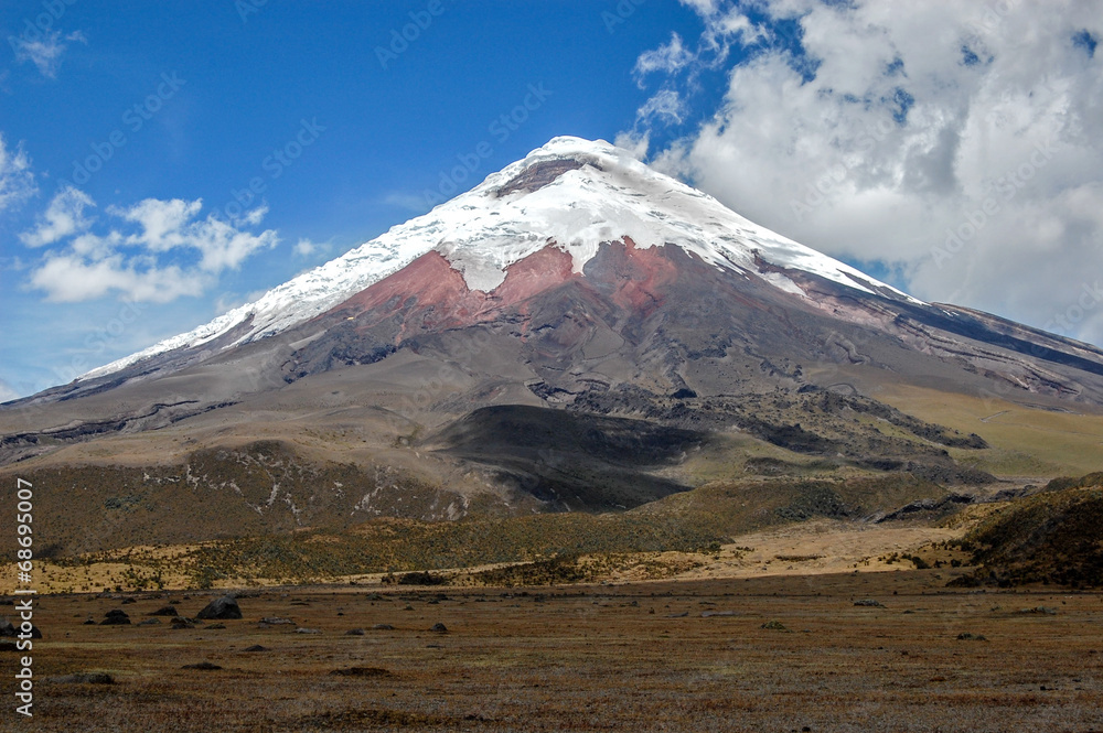 View of the majestic Cotopaxi volcano View of the majestic Cotopaxi volcano