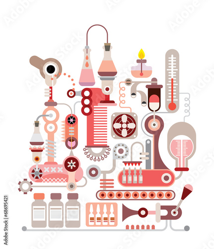 Chemical Laboratory vector illustration