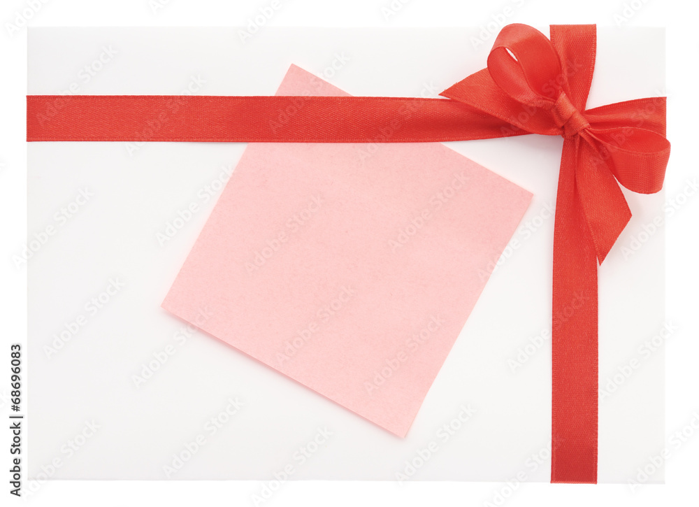 Blank gift with red bow Blank gift with red bow