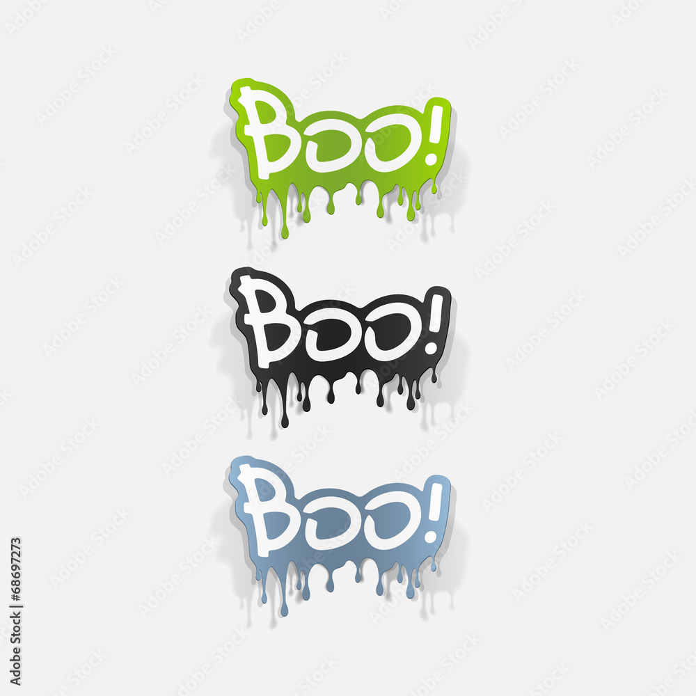 realistic design element: boo realistic design element: boo