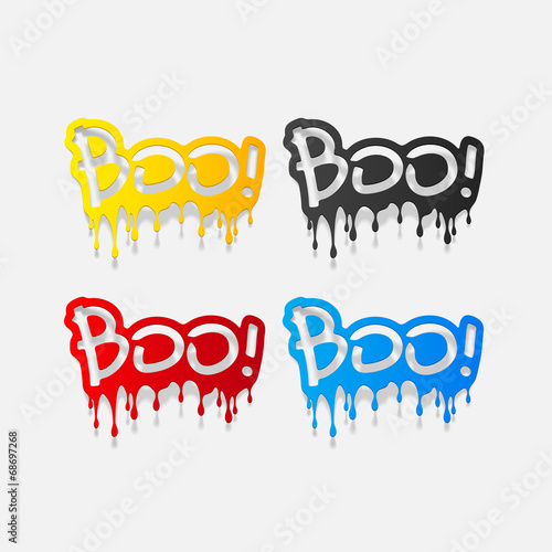 realistic design element: boo