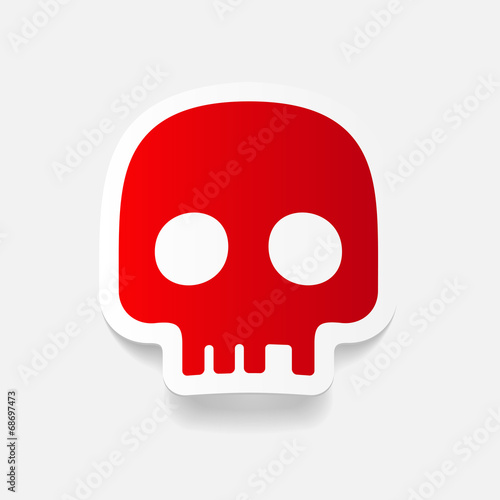 realistic design element: skull