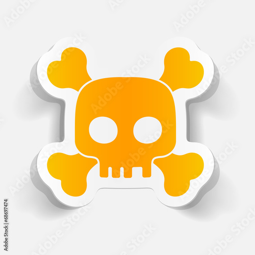 realistic design element: skull