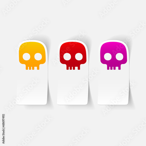 realistic design element: skull