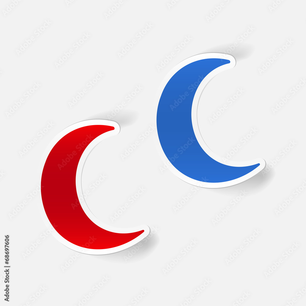 realistic design element: moon realistic design element: moon