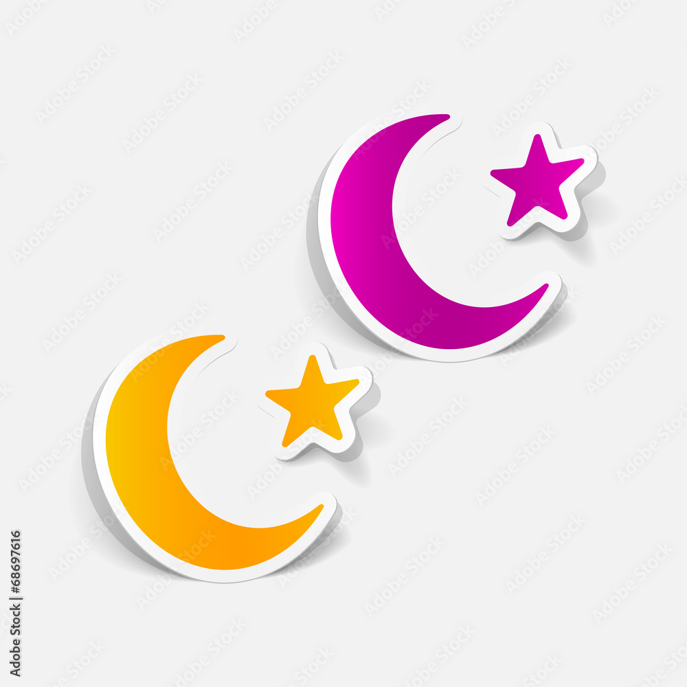 realistic design element: moon