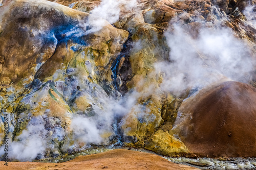Colorful geothermal hot spring field Kerlingafjoll, Iceland © Martin M303