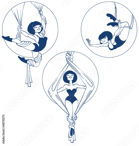 Young circus artist perform