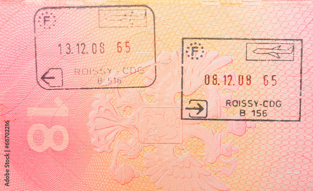 Fototapeta premium French border stamps