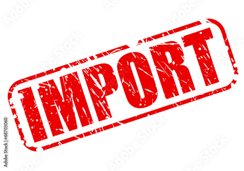 Import red stamp text