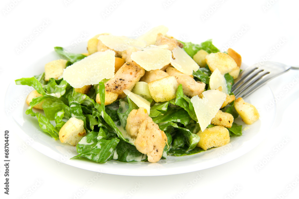 Caesar Salad Isolated on White Caesar Salad Isolated on White
