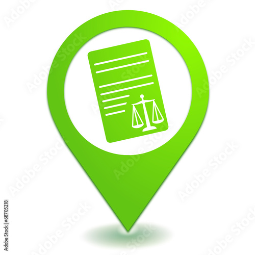 informations légales sur symbole localisation vert
