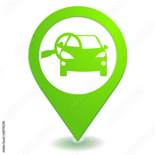 points de contrôle sur symbole localisation vert