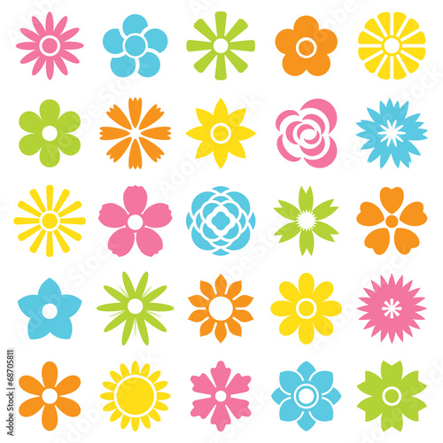 Fototapeta Naklejka Na Ścianę i Meble -  Flowers vector set