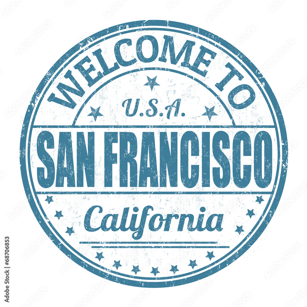 Welcome to San Francisco stamp