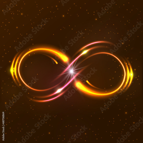 Shining infinity symbol