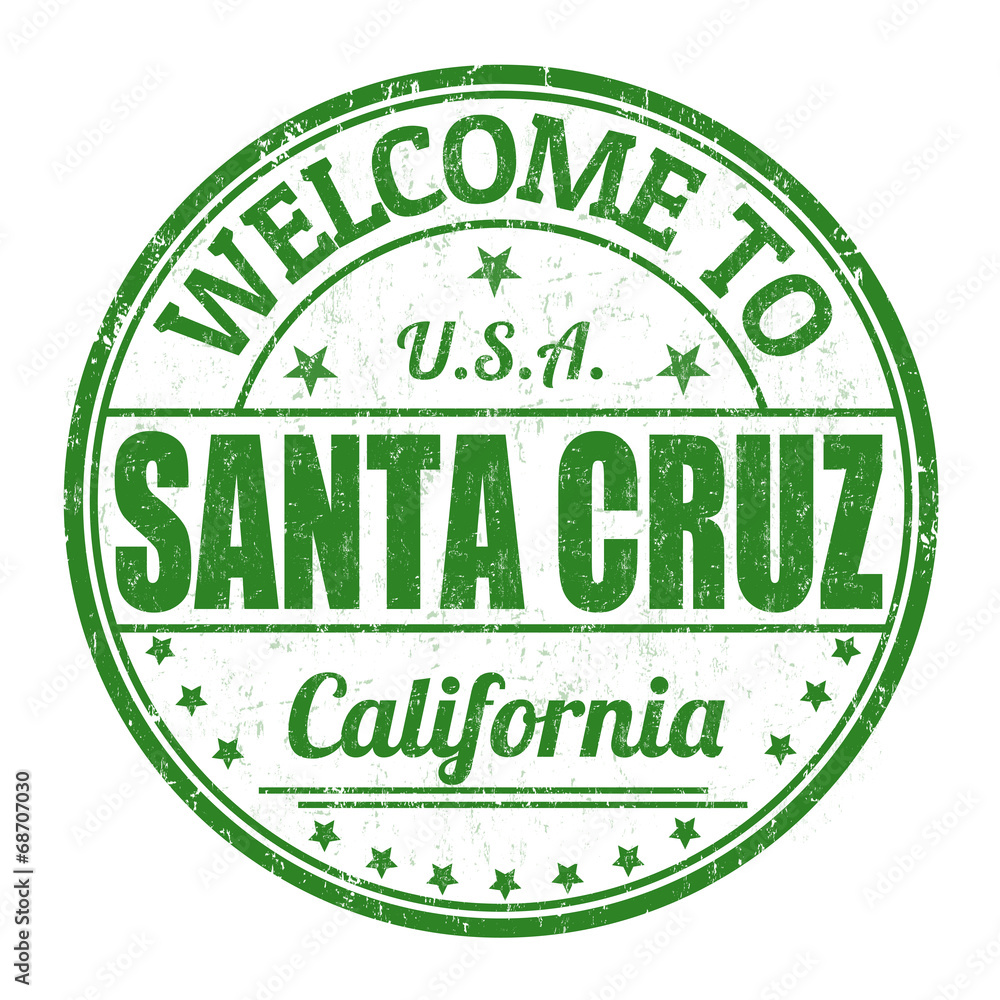 Welcome to Santa Cruz stamp Welcome to Santa Cruz stamp