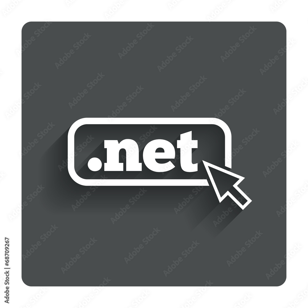 Domain NET sign icon. Top-level internet domain Domain NET sign icon. Top-level internet domain