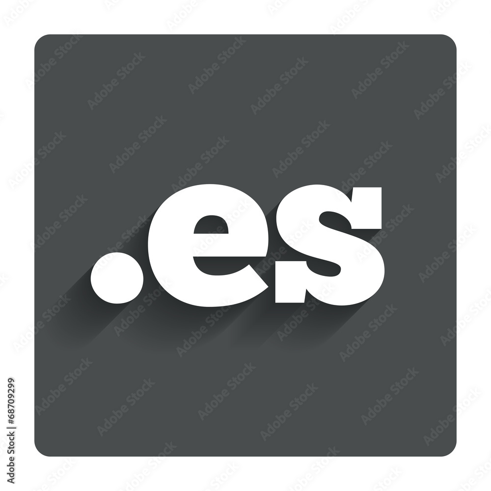 Domain ES sign icon. Top-level internet domain Domain ES sign icon. Top-level internet domain