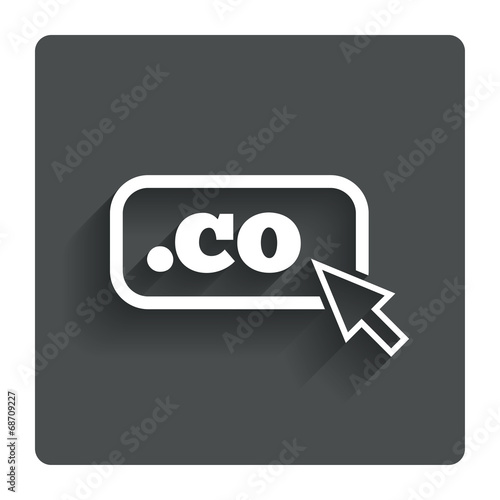 Domain CO sign icon. Top-level internet domain