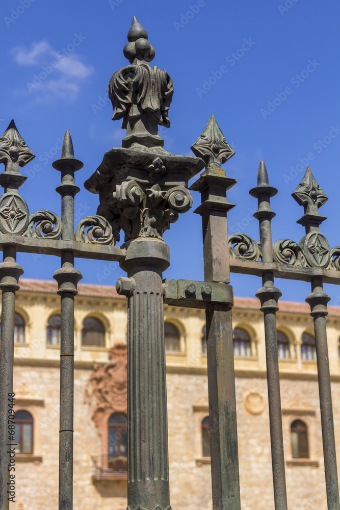 old highly decorated iron gate