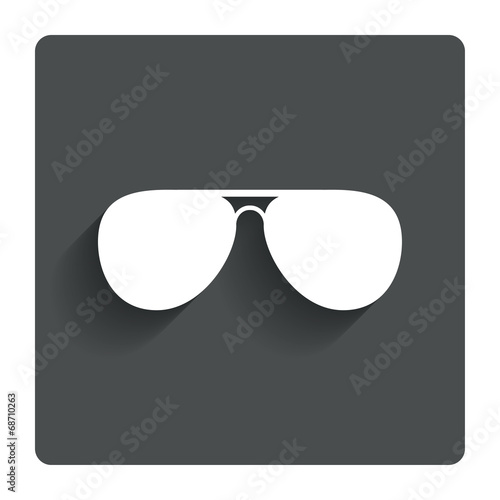 Aviator sunglasses sign icon. Pilot glasses.