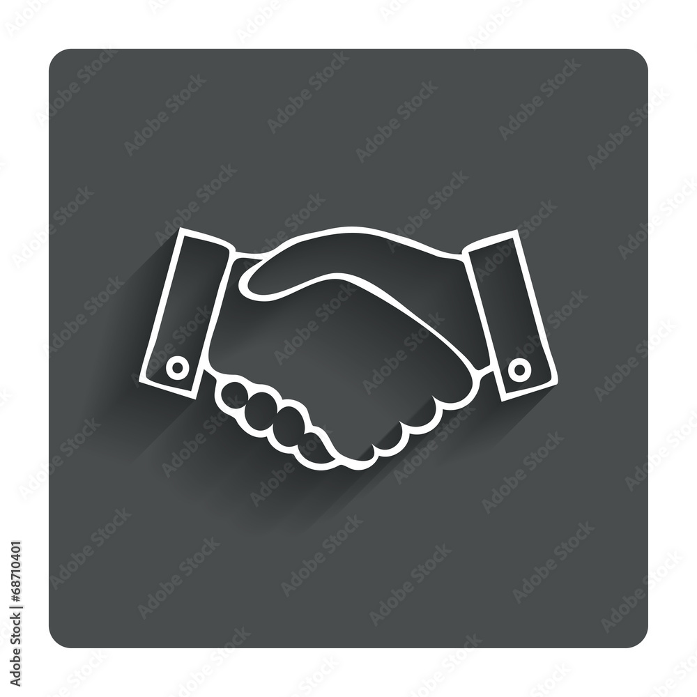 Handshake sign icon. Successful business symbol. Handshake sign icon. Successful business symbol.